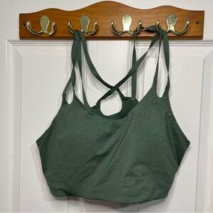 Women's Green Adidas Running Sports Bra Size 2XL (A-C) Strappy Medium Support